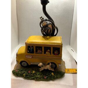 Vintage Susan Winget Children in the Schoolbus Lamp no Shade